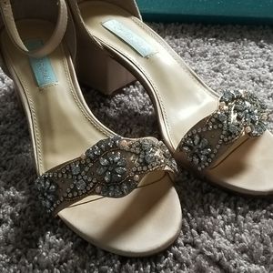 Wedding Shoes Champagne "Blue by Betsey Johnson"